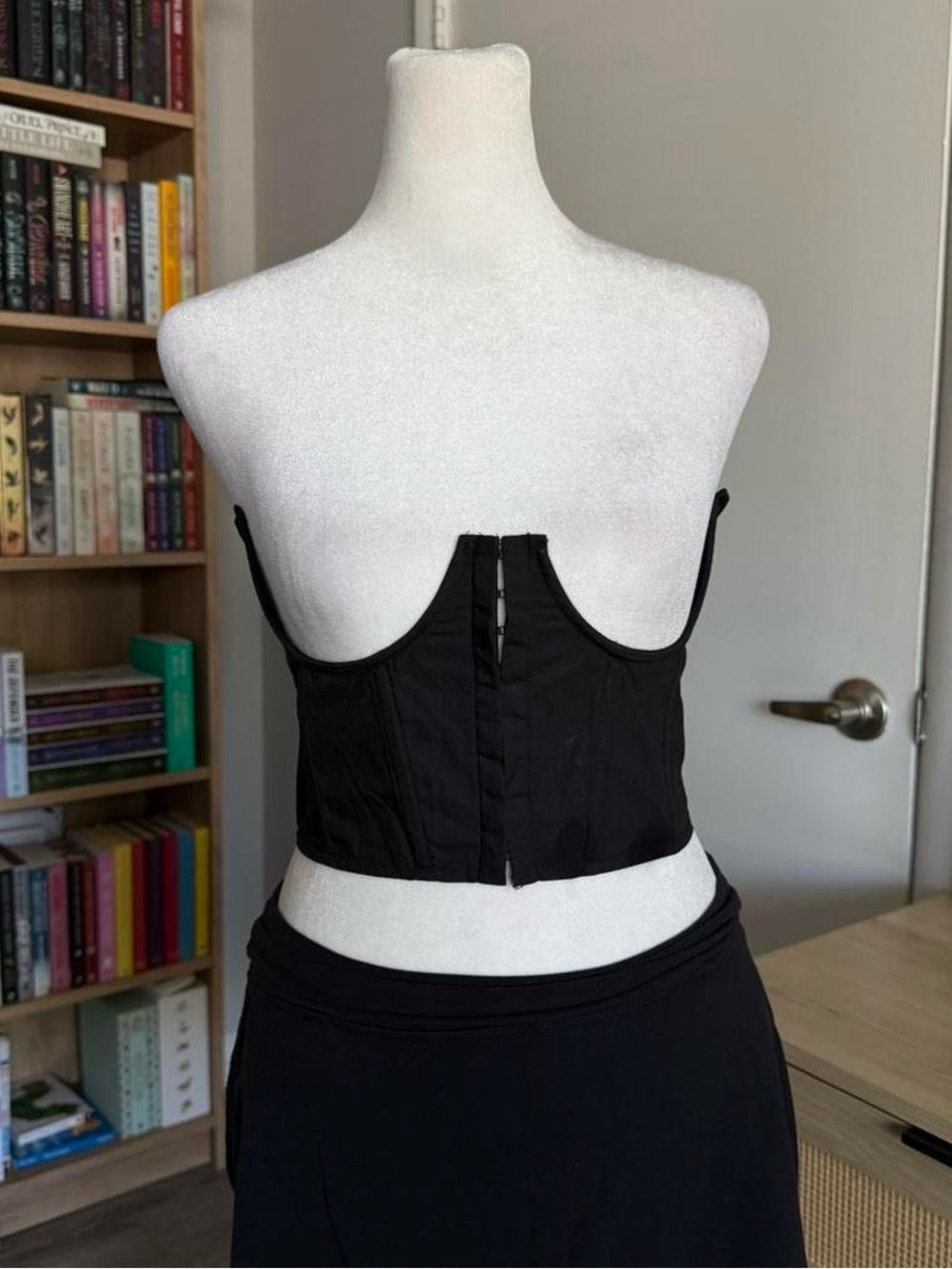 pretty little thing black underbust corset top